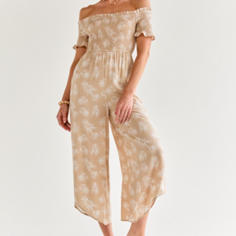 Francesca's Susanna Palm Jumpsuit